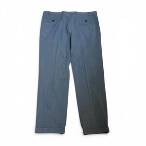 Lauren Ralph Lauren Mens Gray Pants 40x31 Stretch Black Label Pleated Cuffed